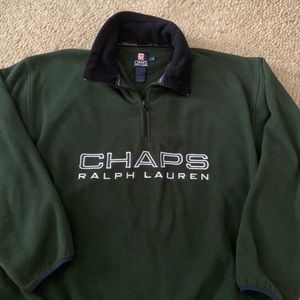 Vtg chaps Ralph Lauren dark green fleece size - L